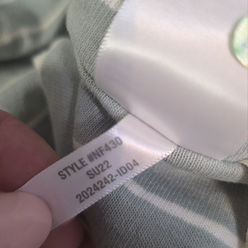 🆕️ Madewell Sage Striped Sleeveless Organic Cotton Crop Tank Top - Picture 9 of 10